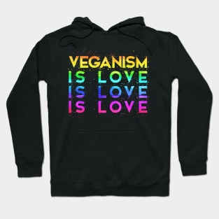 Veganism is Love is Love is Love, Vegan LGBT - Vegan Christmas - Gifts 2023 Hoodie